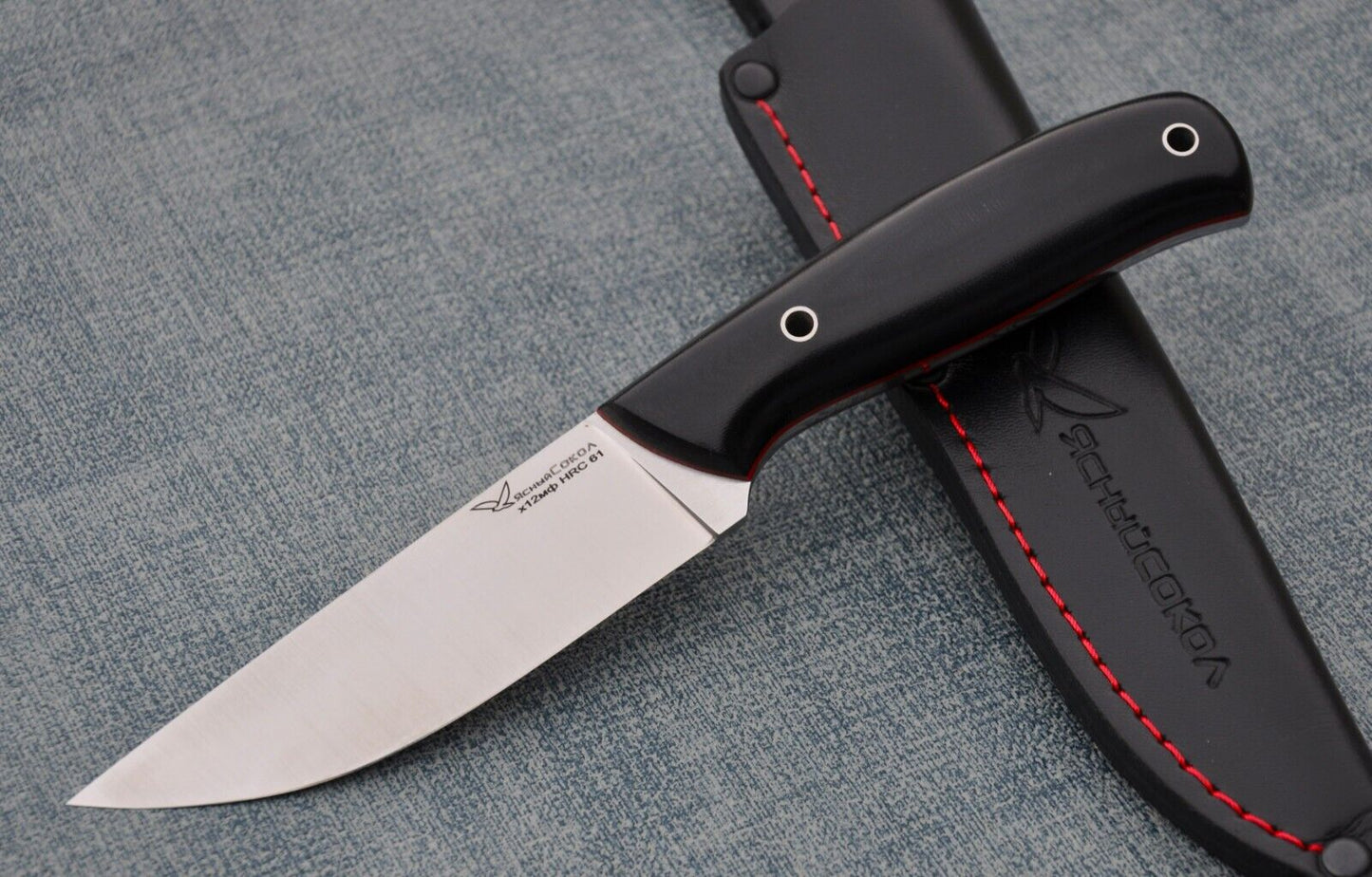 H12MF Full Tang Outdoor JagdMesser Yasniy Sokol Handarbeit HRC 61 Сокол