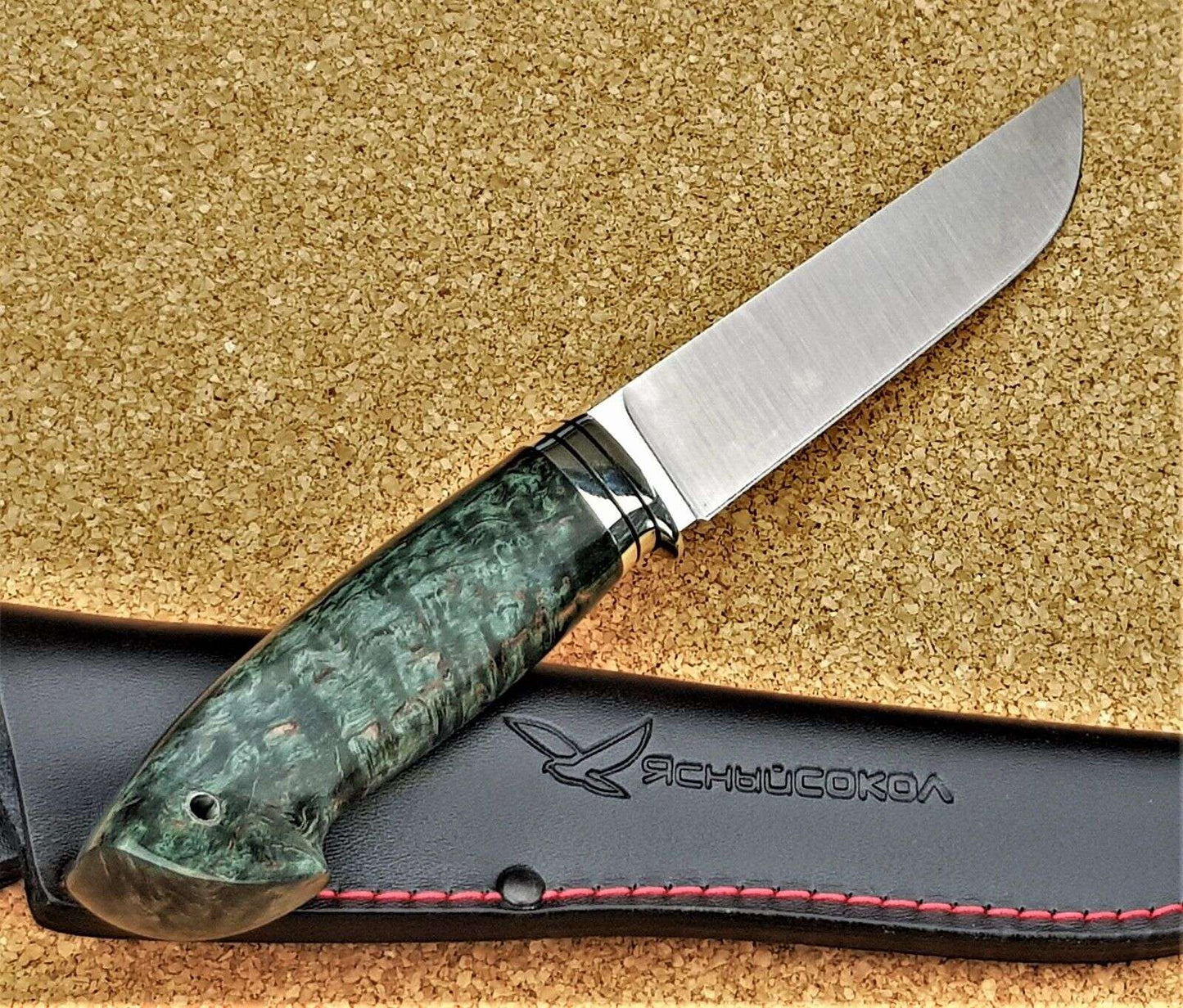H12MF Stahl Outdoor Jagd Messer Yasniy Sokol Russland Handarbeit HRC 61 Кабан