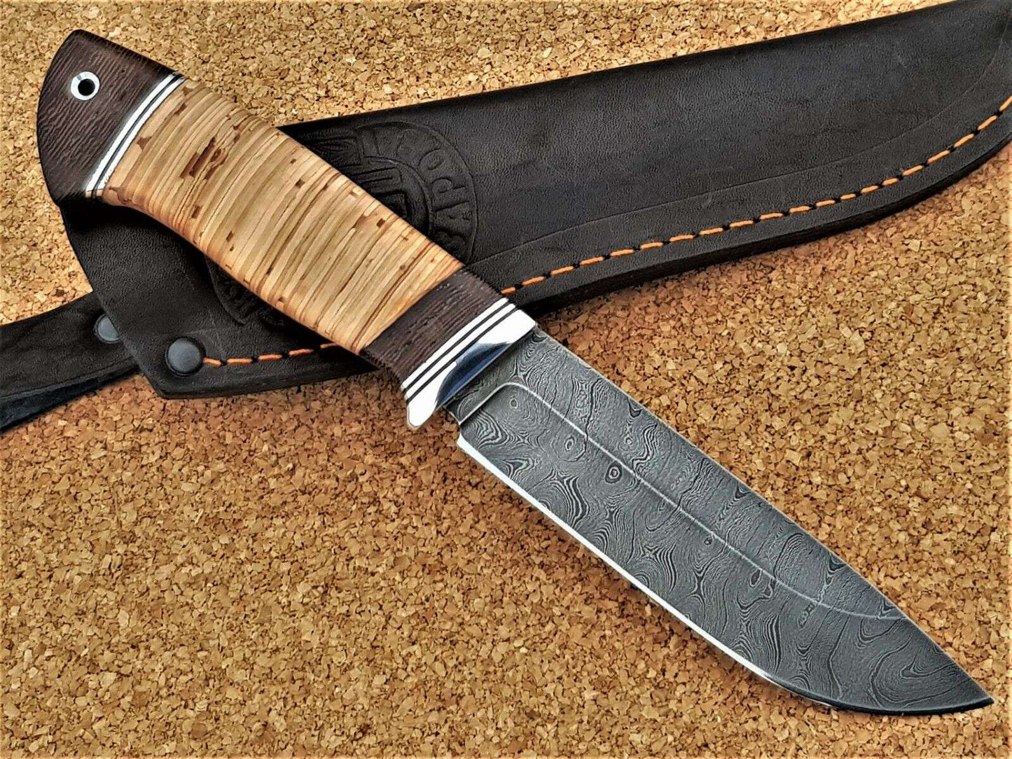 Damast Stahl Outdoor JagdMesser Nazarov Knives Russland Handarbeit HRC62 Путник