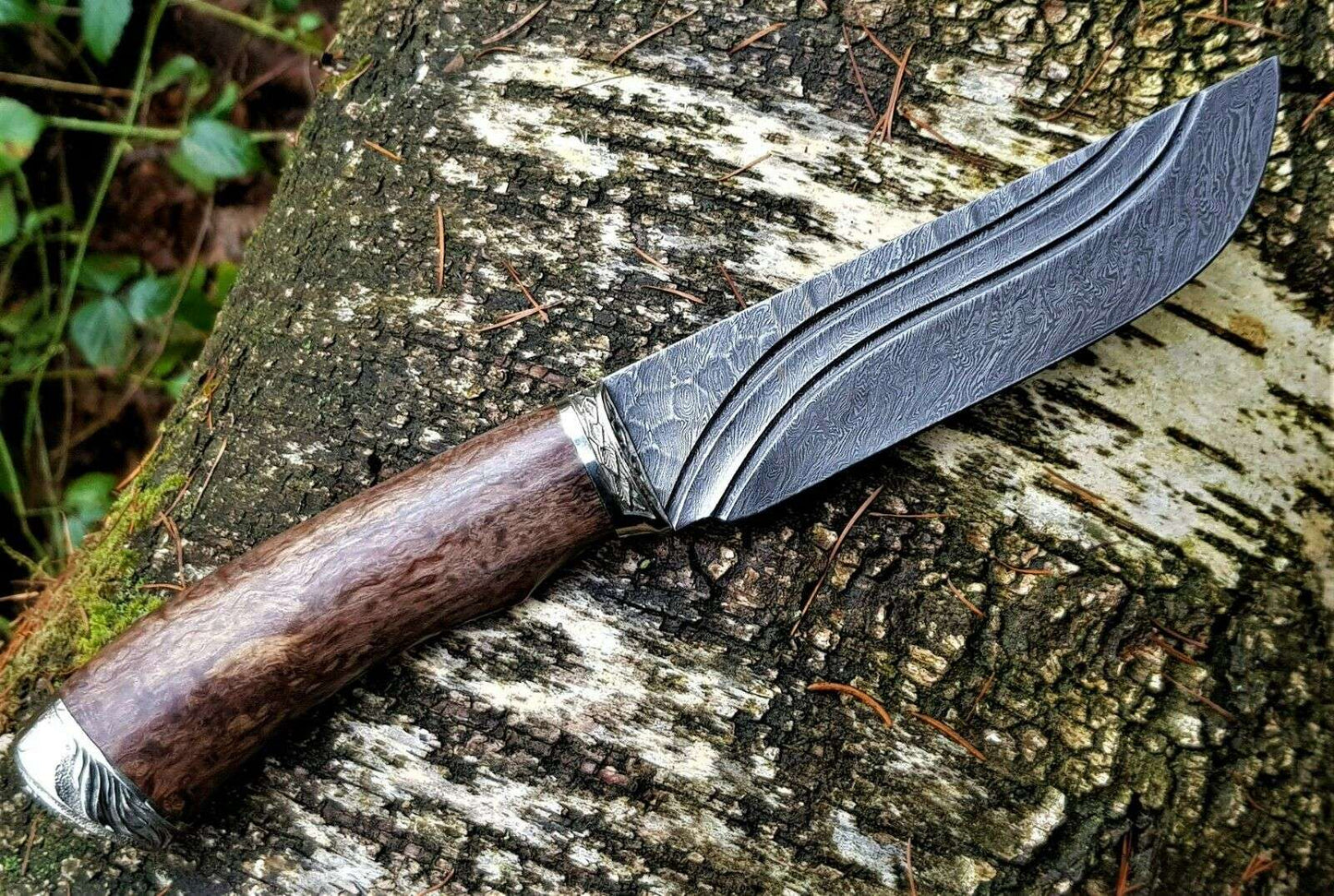 A.Marushin Outdoormesser Damaszener Stahl Handarbeit