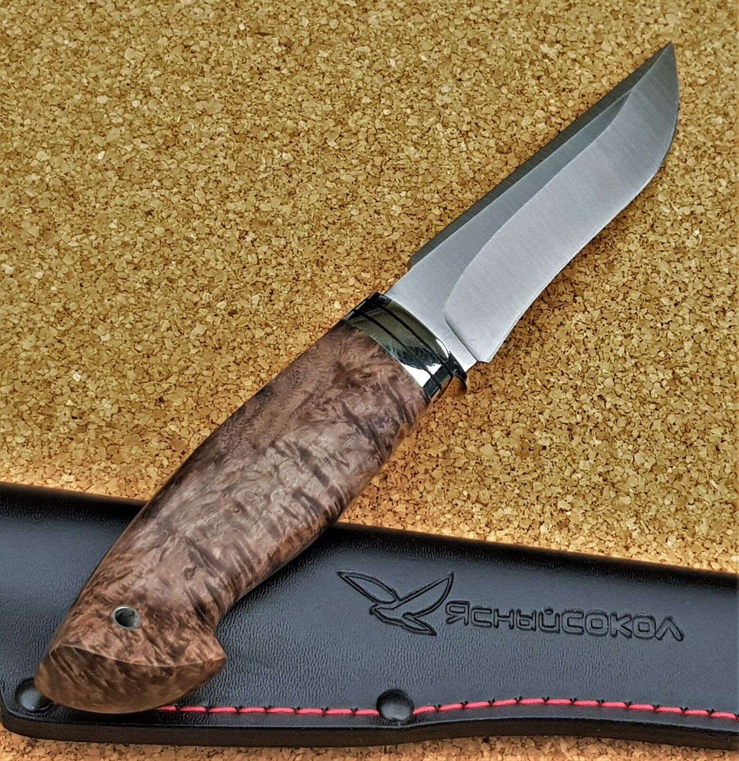 H12MF Stahl Outdoor Jagd Messer Yasniy Sokol Russland Handarbeit HRC 61 Коршун