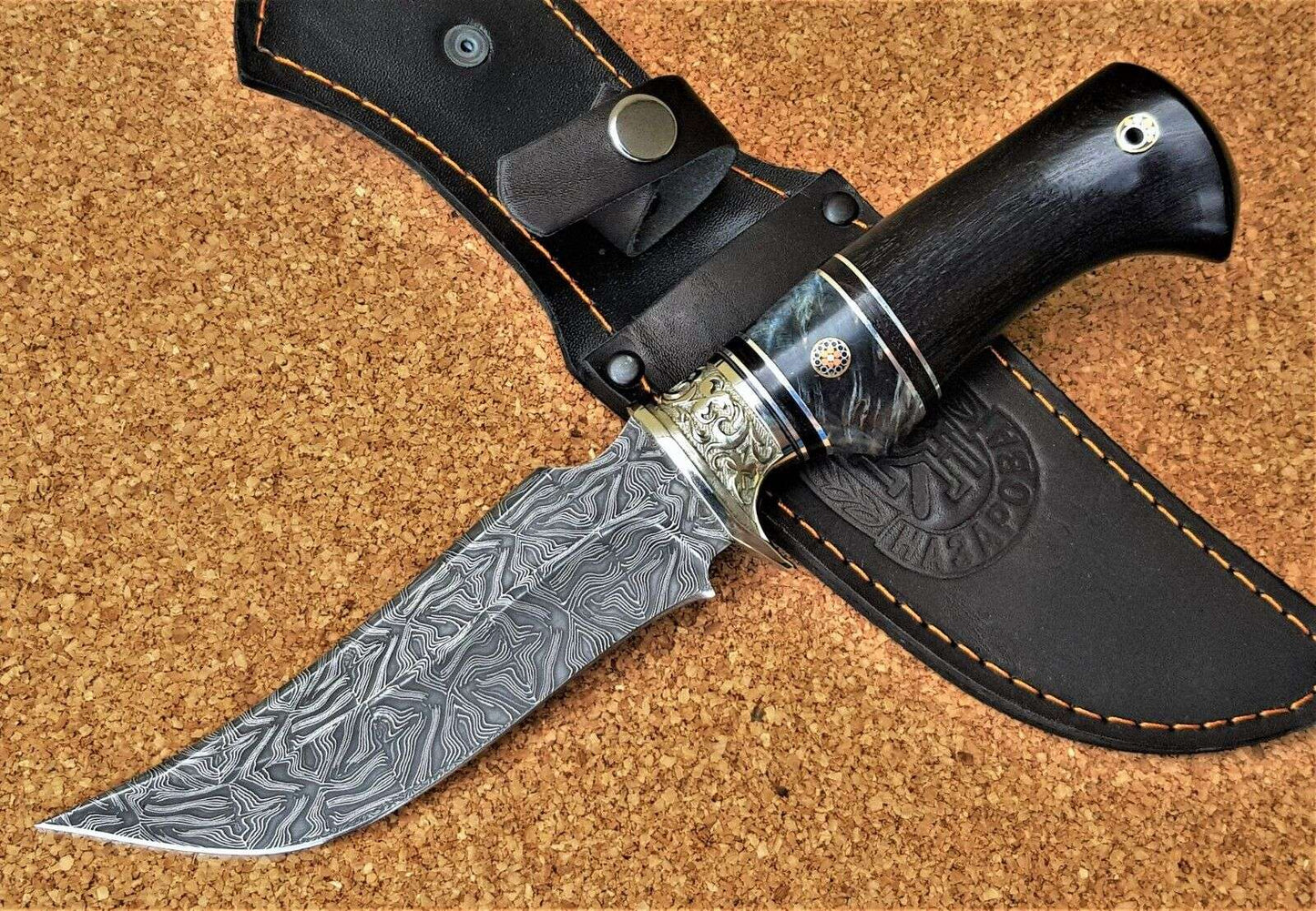 Nazarov Knives Russland Mosaik Damast Stahl Outdoor JagdMesser Handarbeit HRC62