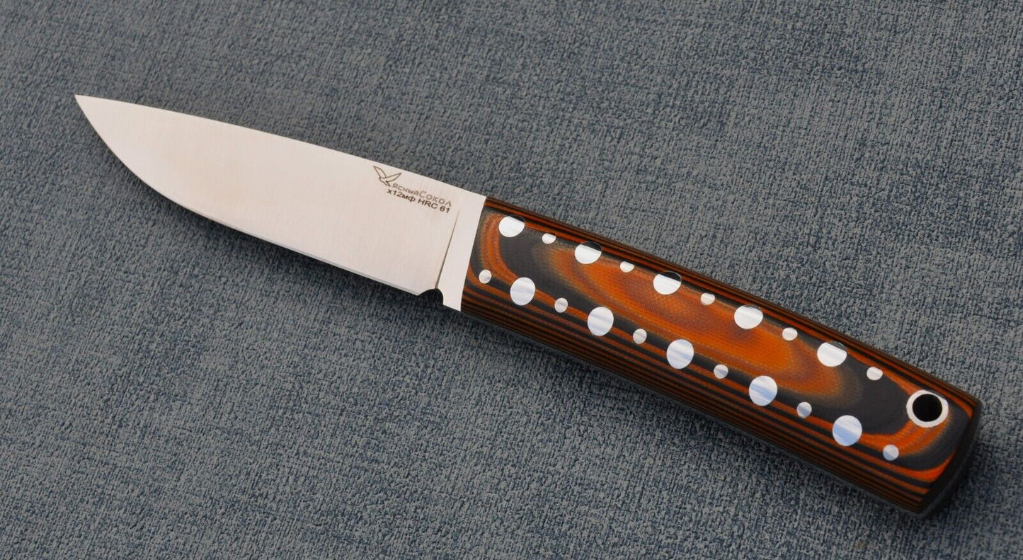 H12MF Full Tang Outdoor Jagdmesser Yasniy Sokol Handarbeit