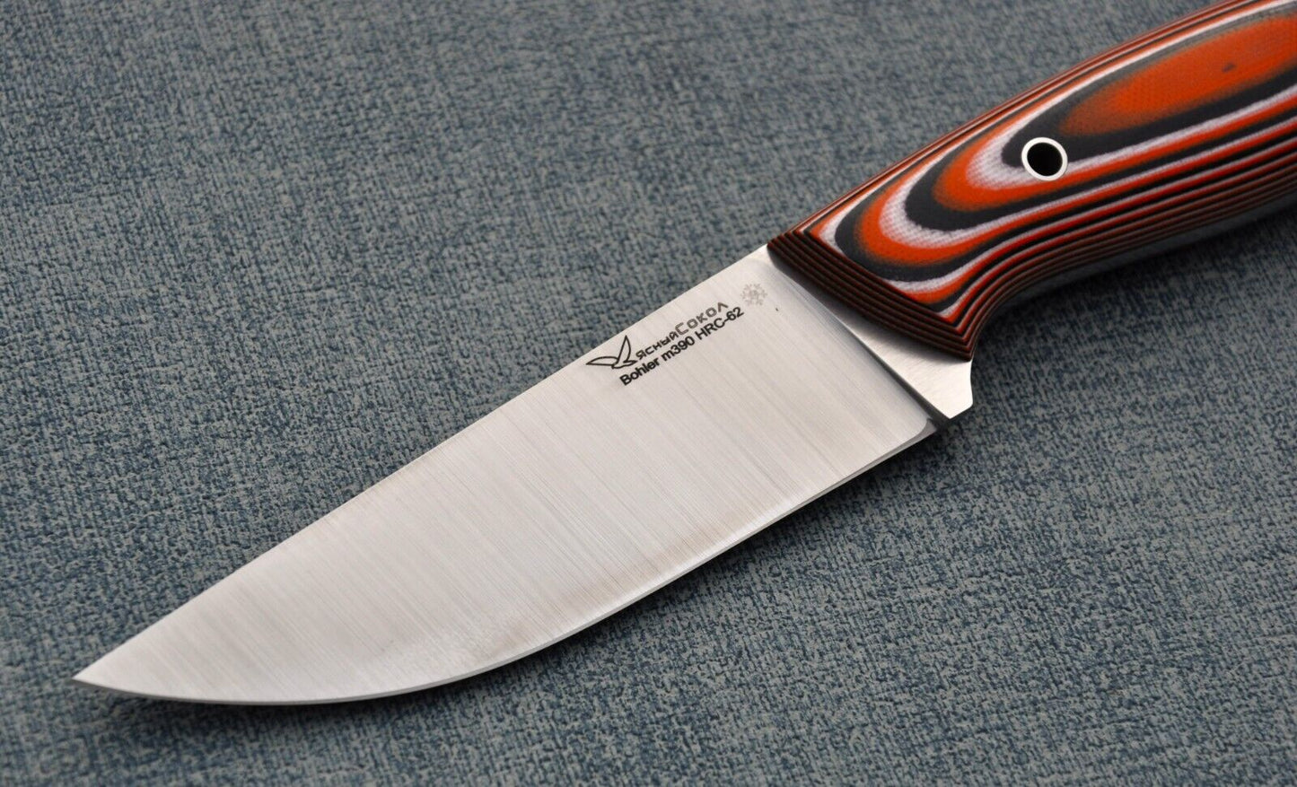 M390 Stahl Full Tang Outdoor Jagdmesser Yasniy Sokol Handarbeit