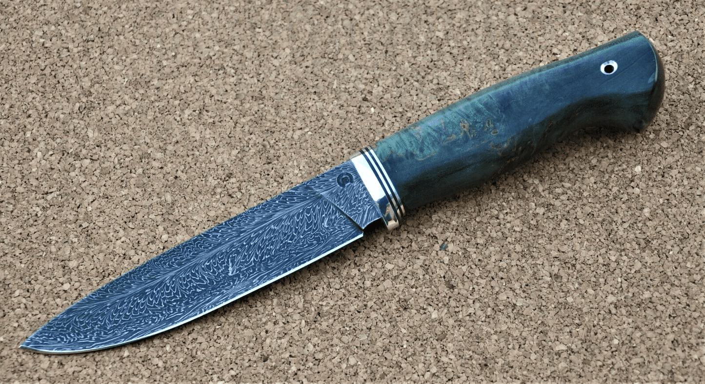 Nazarov Knives Russland Mosaik Damast Stahl Outdoor JagdMesser Handarbeit HRC62