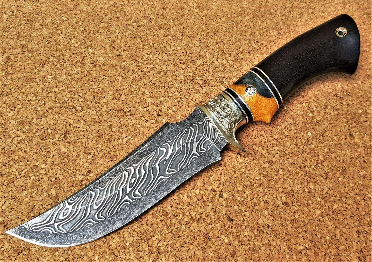 Nazarov Knives Russland Mosaik Damast Stahl Outdoor JagdMesser Handarbeit HRC62
