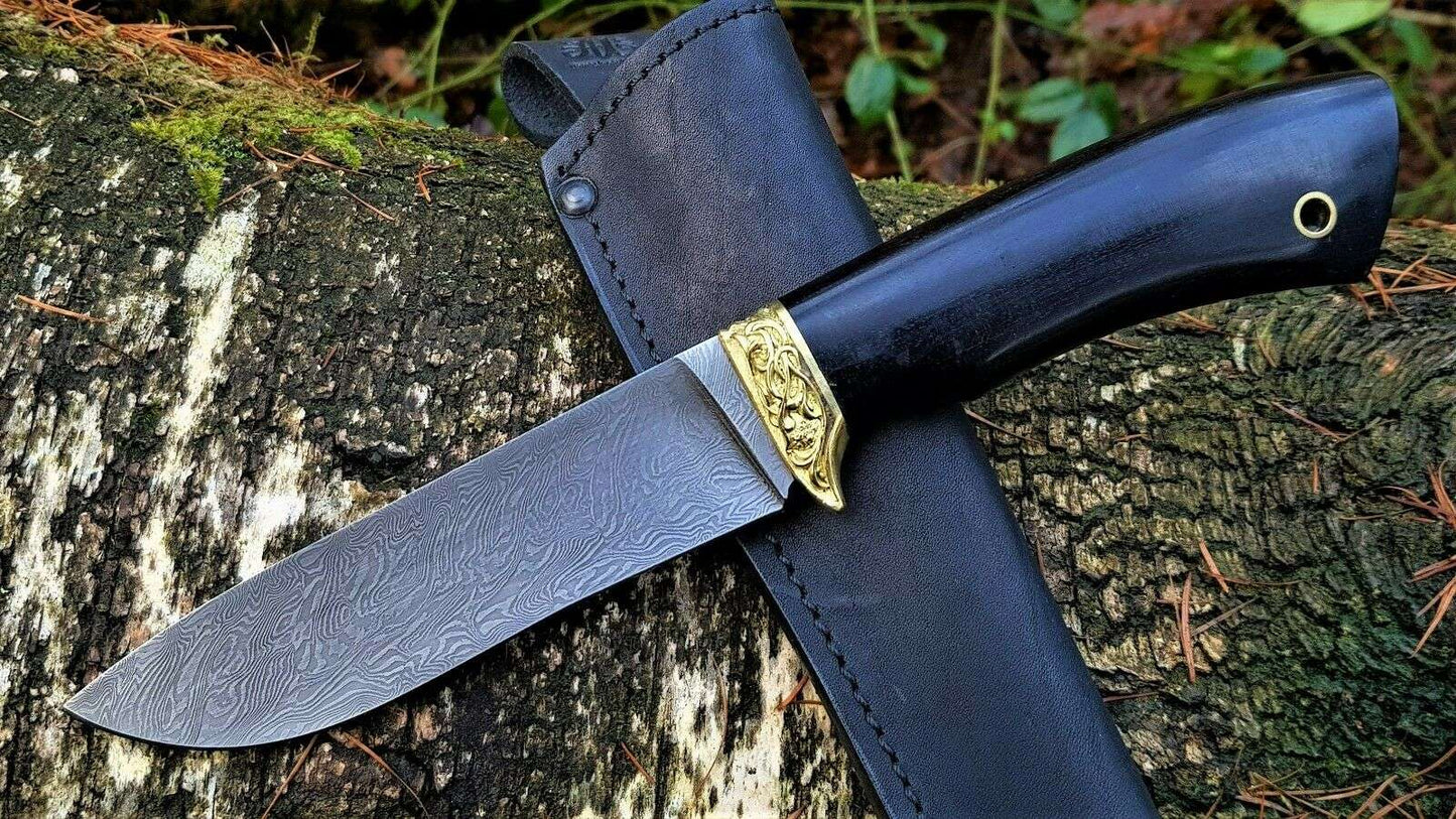 A.Marushin Outdoor Jagdmesser Damaszener Stahl Handarbeit