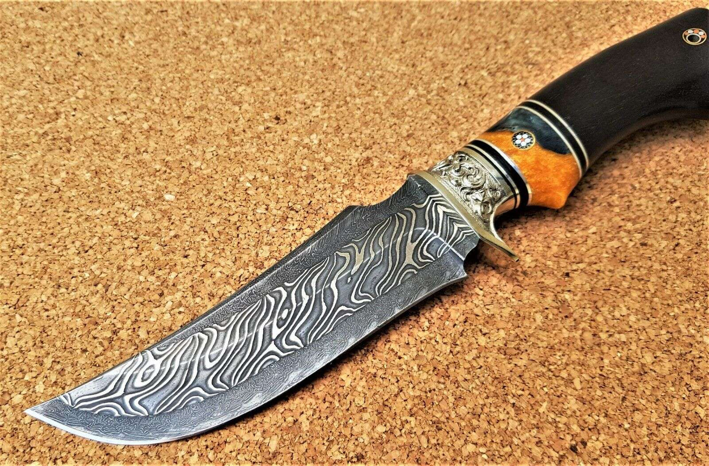 Nazarov Knives Russland Mosaik Damast Stahl Outdoor JagdMesser Handarbeit HRC62