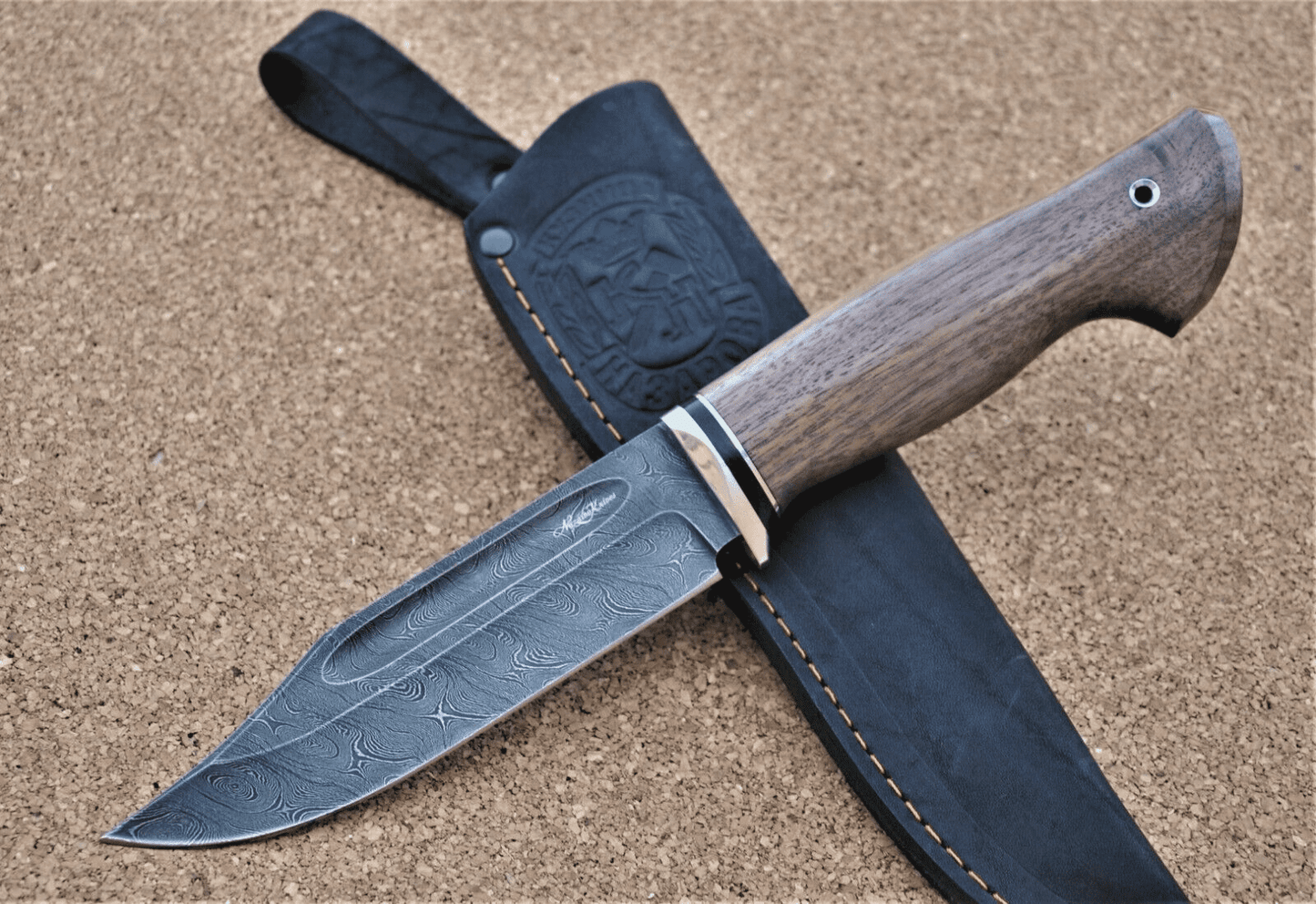 Damaszener Stahl Outdoor Jagd Damast Messer Nazarov Knives Handarbeit HRC62
