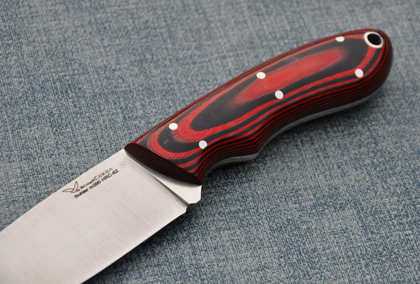 M390 Stahl Full Tang Outdoor Jagdmesser Yasniy Sokol Handarbeit