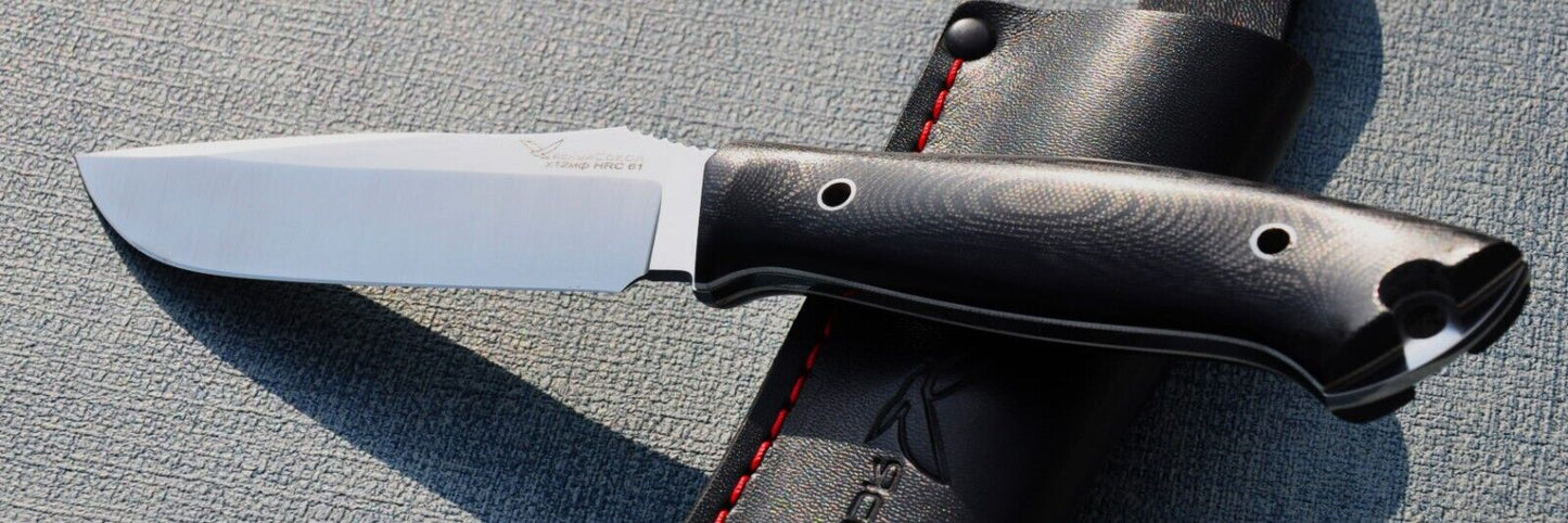 H12MF Full Tang Outdoor Jagdmesser Yasniy Sokol Handarbeit