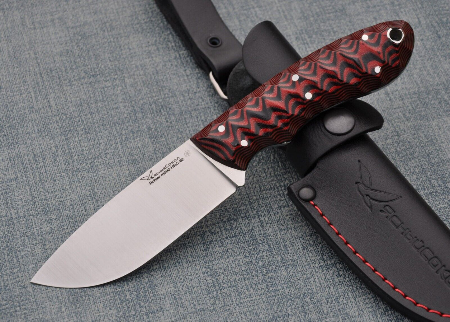 M390 Stahl FullTang Outdoor Jagdmesser Yasniy Sokol Handarbeit