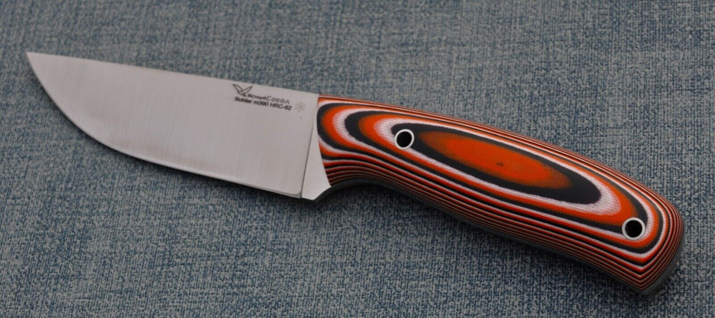 M390 Stahl Full Tang Outdoor Jagdmesser Yasniy Sokol Handarbeit