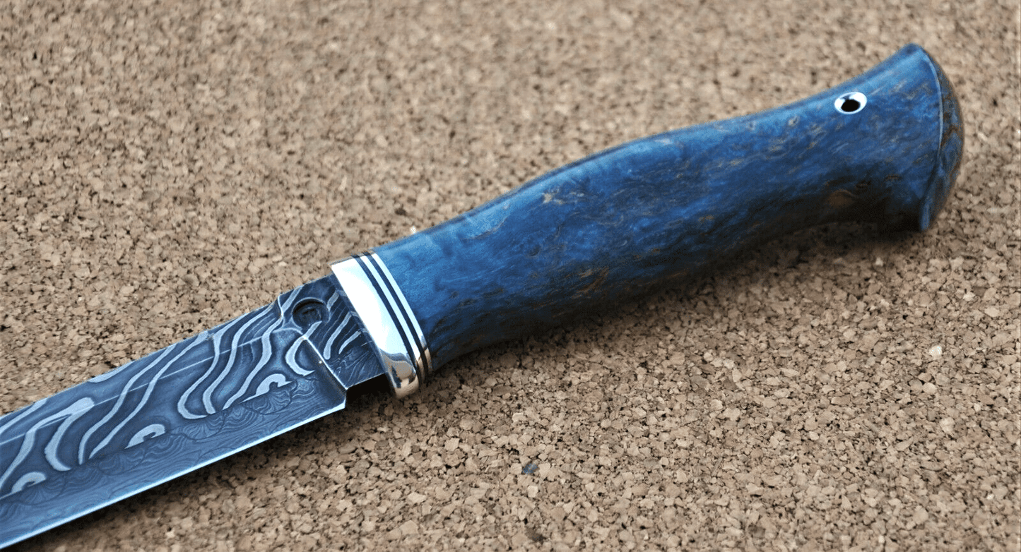 Nazarov Knives Russland Mosaik Damast Stahl Outdoor JagdMesser Handarbeit HRC62