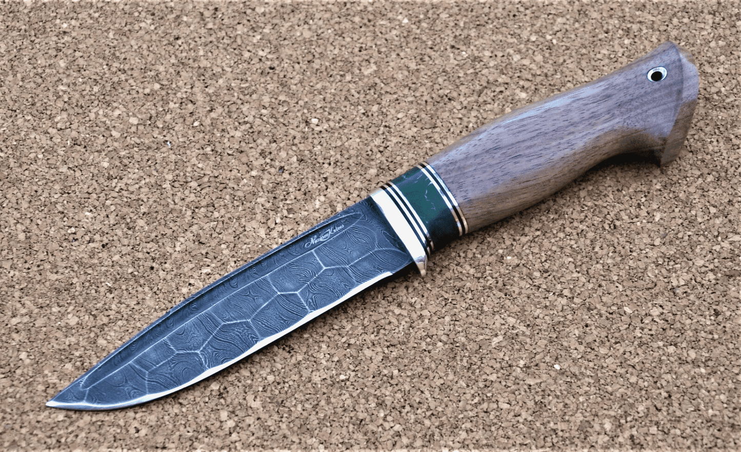 Damaszener Stahl Outdoor Jagd Damast Messer Nazarov Knives Handarbeit HRC62