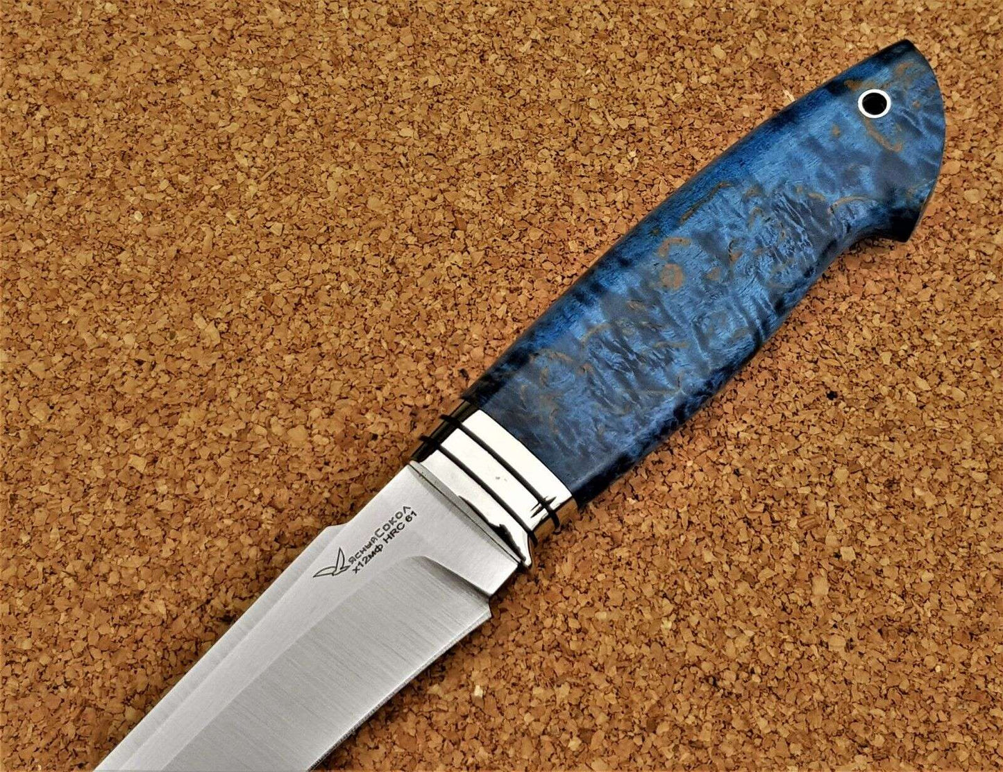 H12MF Stahl Outdoor Jagd Messer Yasniy Sokol Russland Handarbeit HRC 61 Коршун