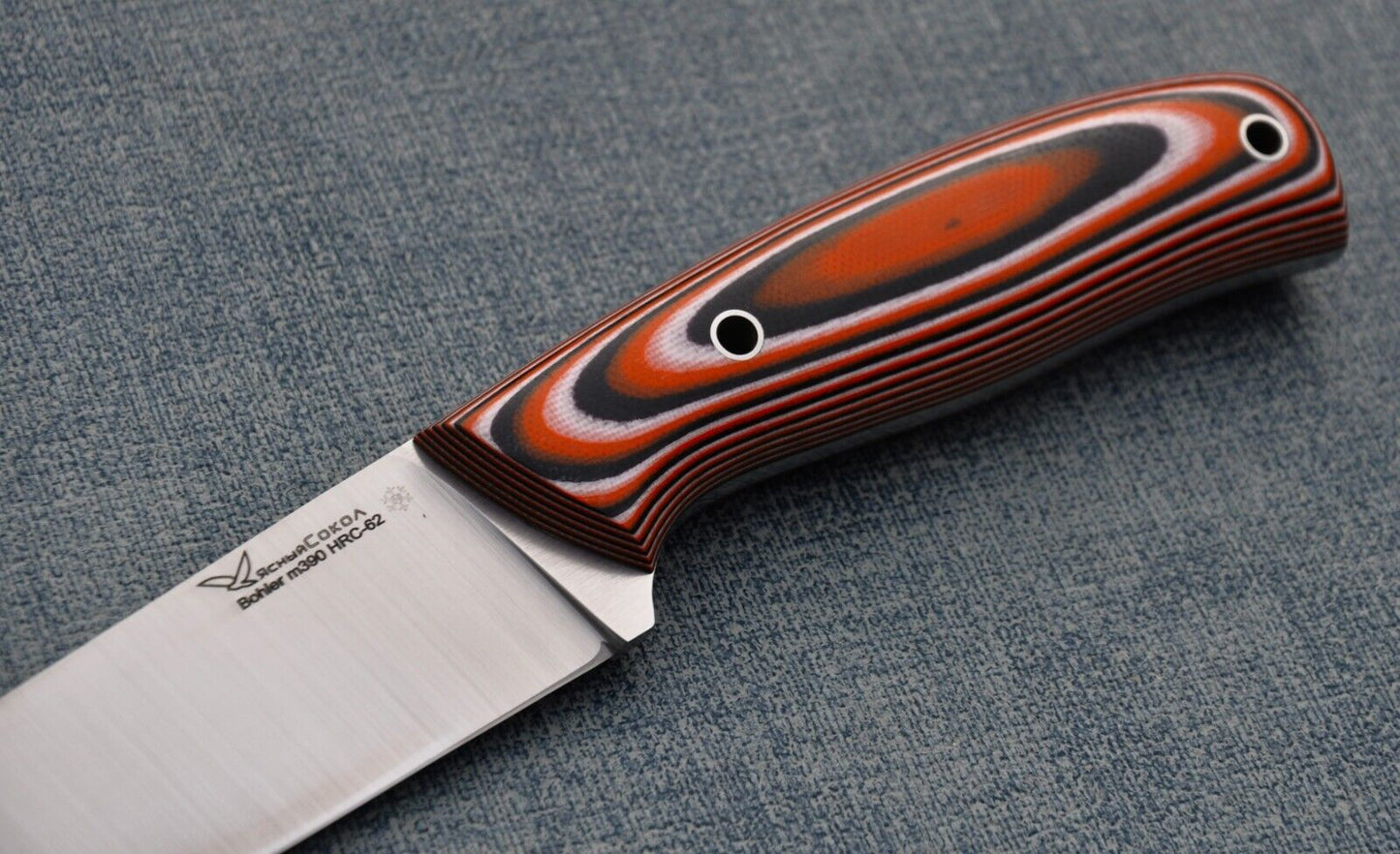 M390 Stahl Full Tang Outdoor Jagdmesser Yasniy Sokol Handarbeit