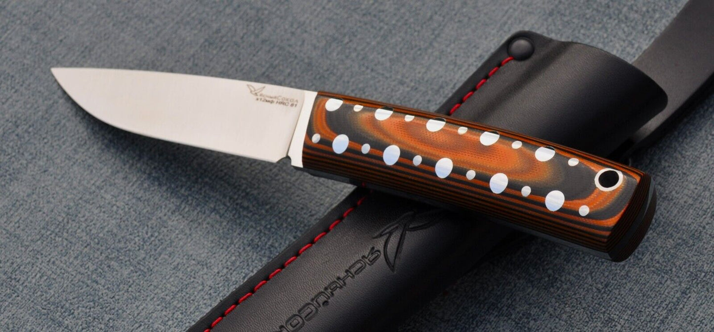 H12MF Full Tang Outdoor Jagdmesser Yasniy Sokol Handarbeit