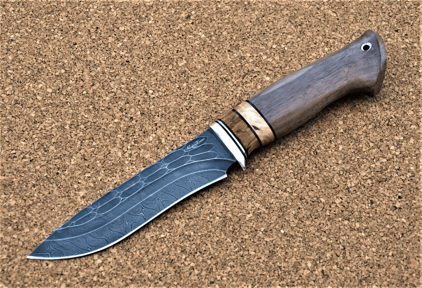 Damaszener Stahl Outdoor Jagd Damast Messer Nazarov Knives Handarbeit HRC62