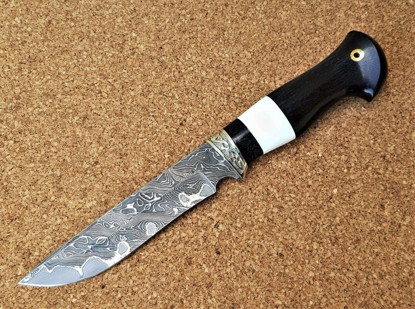 Nazarov Knives Russland Damaszener Stahl Outdoor Jagd Messer Handarbeit HRC62