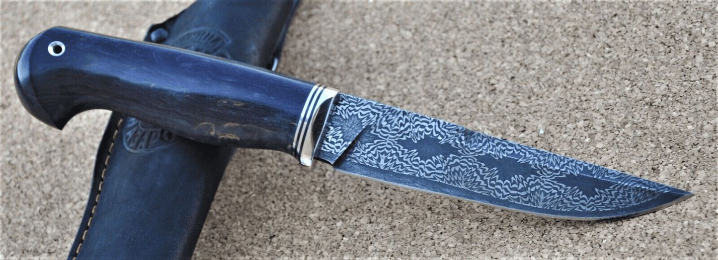 Nazarov Knives Russland Mosaik Damast Stahl Outdoor JagdMesser Handarbeit HRC62