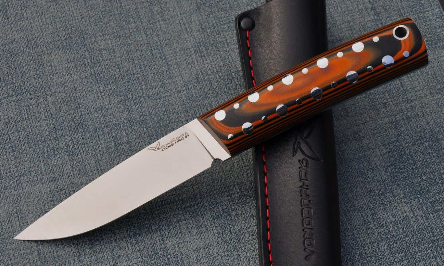 H12MF Full Tang Outdoor Jagdmesser Yasniy Sokol Handarbeit