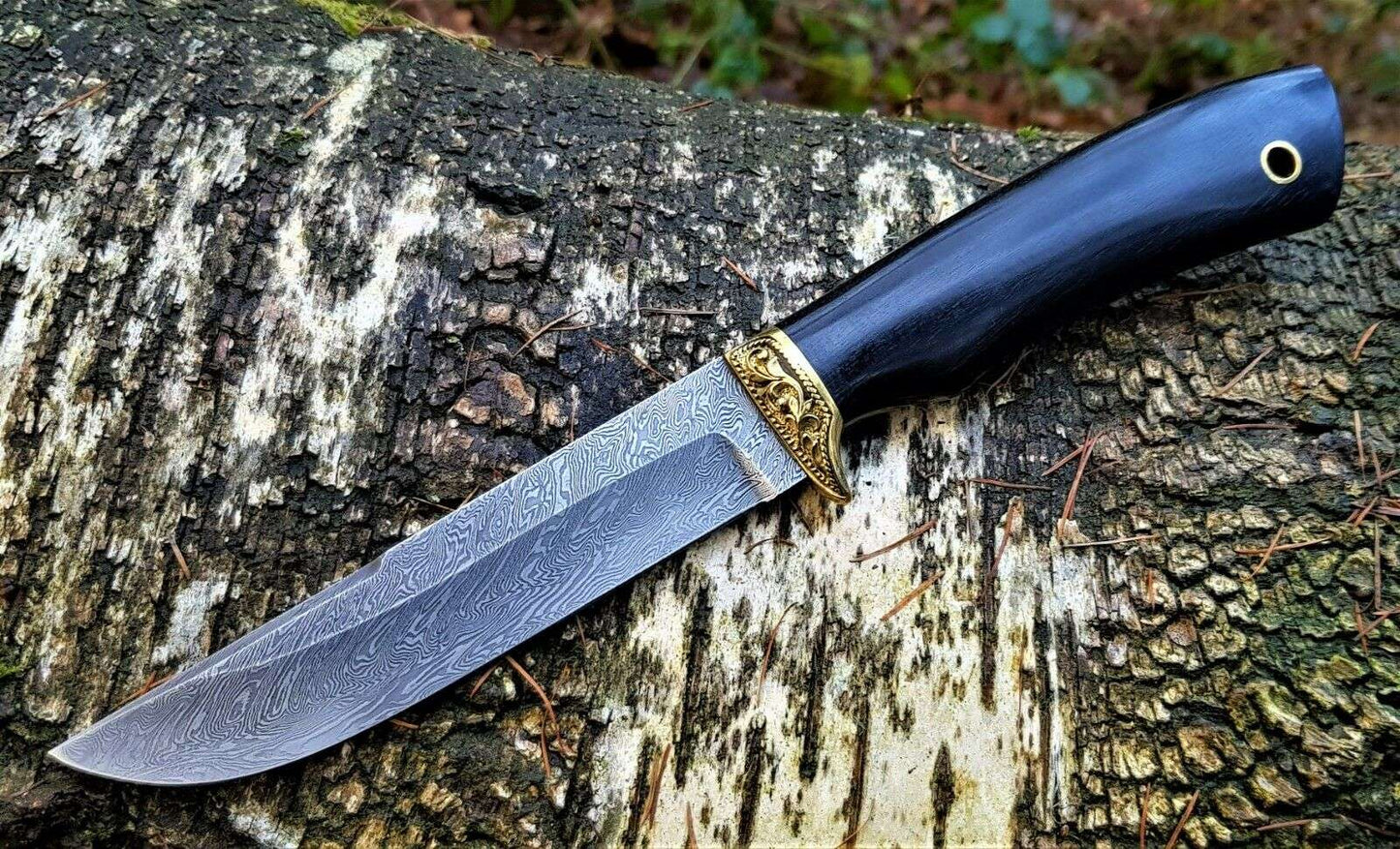 A.Marushin Outdoor Jagdmesser Damaszener Stahl Handarbeit