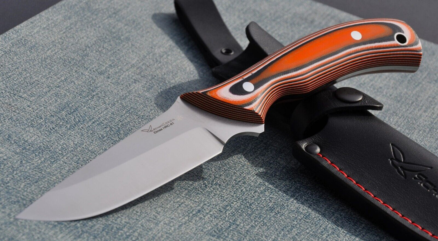 Elmax ROSTFREI Full Tang Jagdmesser Yasniy Sokol Handarbeit