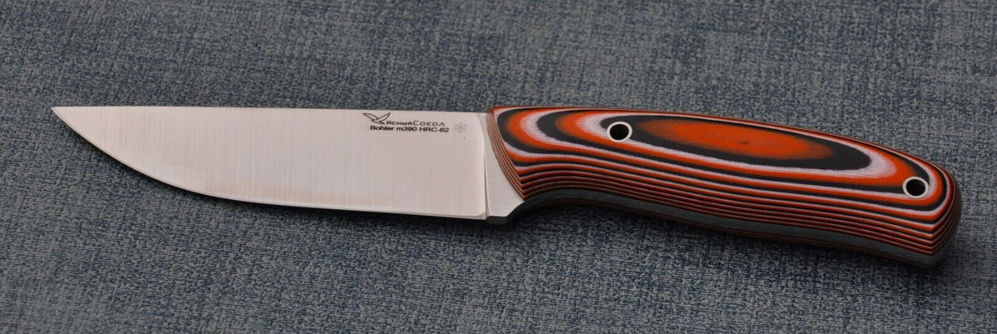 M390 Stahl Full Tang Outdoor Jagdmesser Yasniy Sokol Handarbeit