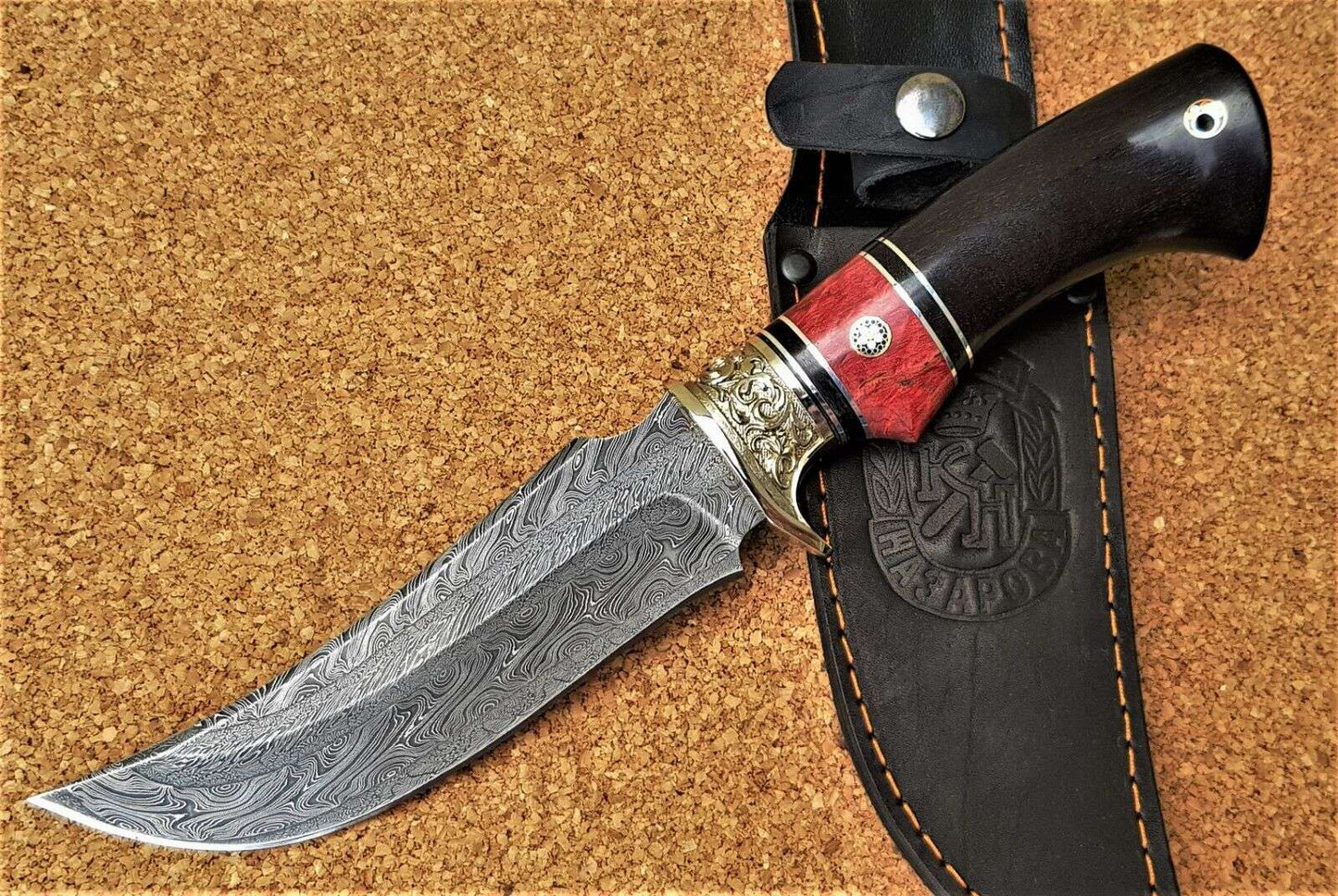 Nazarov Knives Russland Mosaik Damast Stahl Outdoor JagdMesser Handarbeit HRC62
