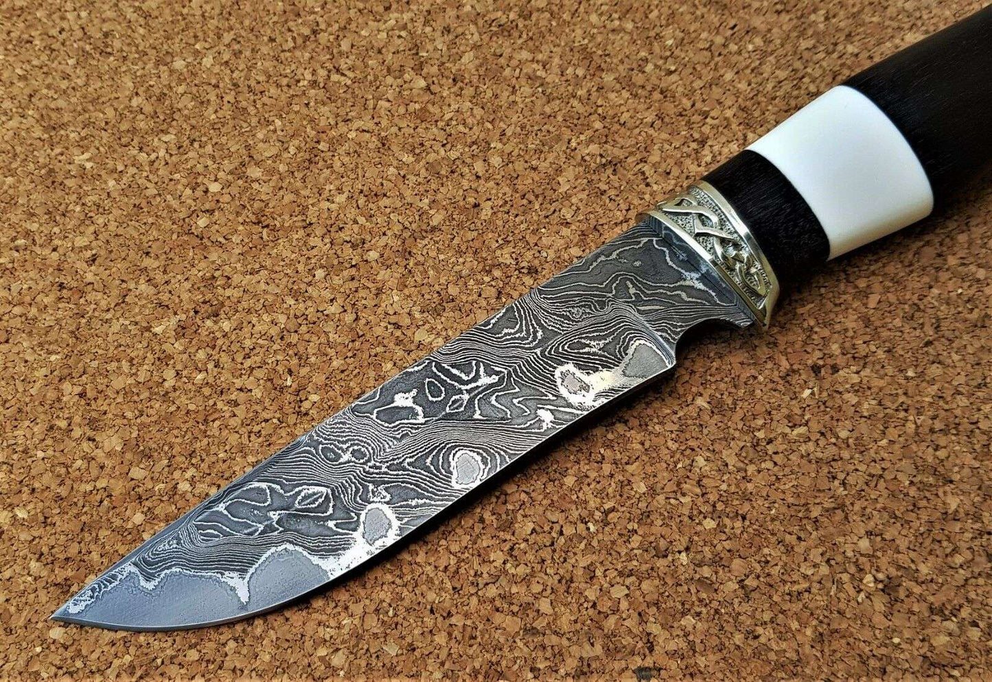 Nazarov Knives Russland Damaszener Stahl Outdoor Jagd Messer Handarbeit HRC62