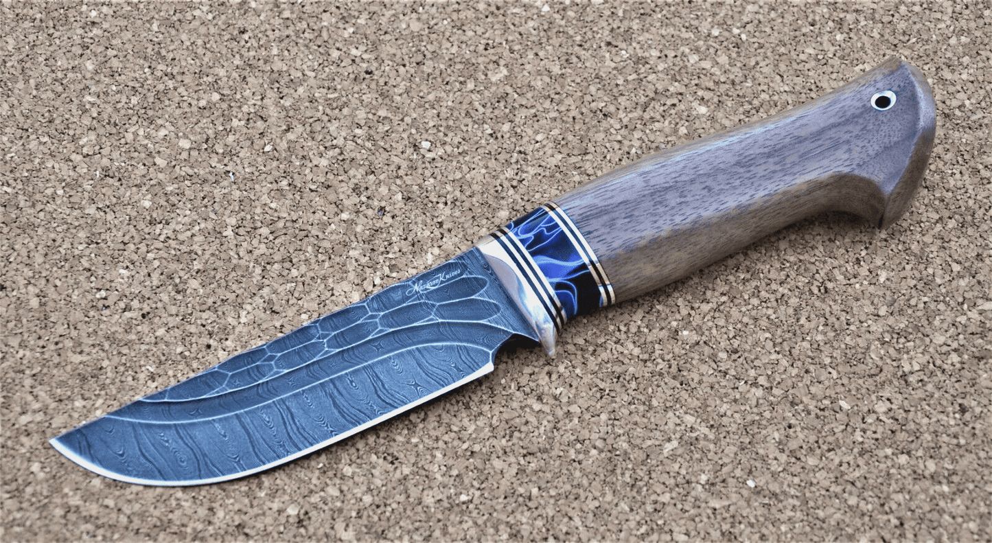 Damaszener Stahl Outdoor Jagd Damast Messer Nazarov Knives Handarbeit HRC62