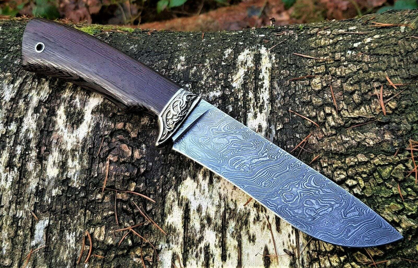 A.Marushin Outdoor Jagdmesser Damaszener Stahl Handarbeit
