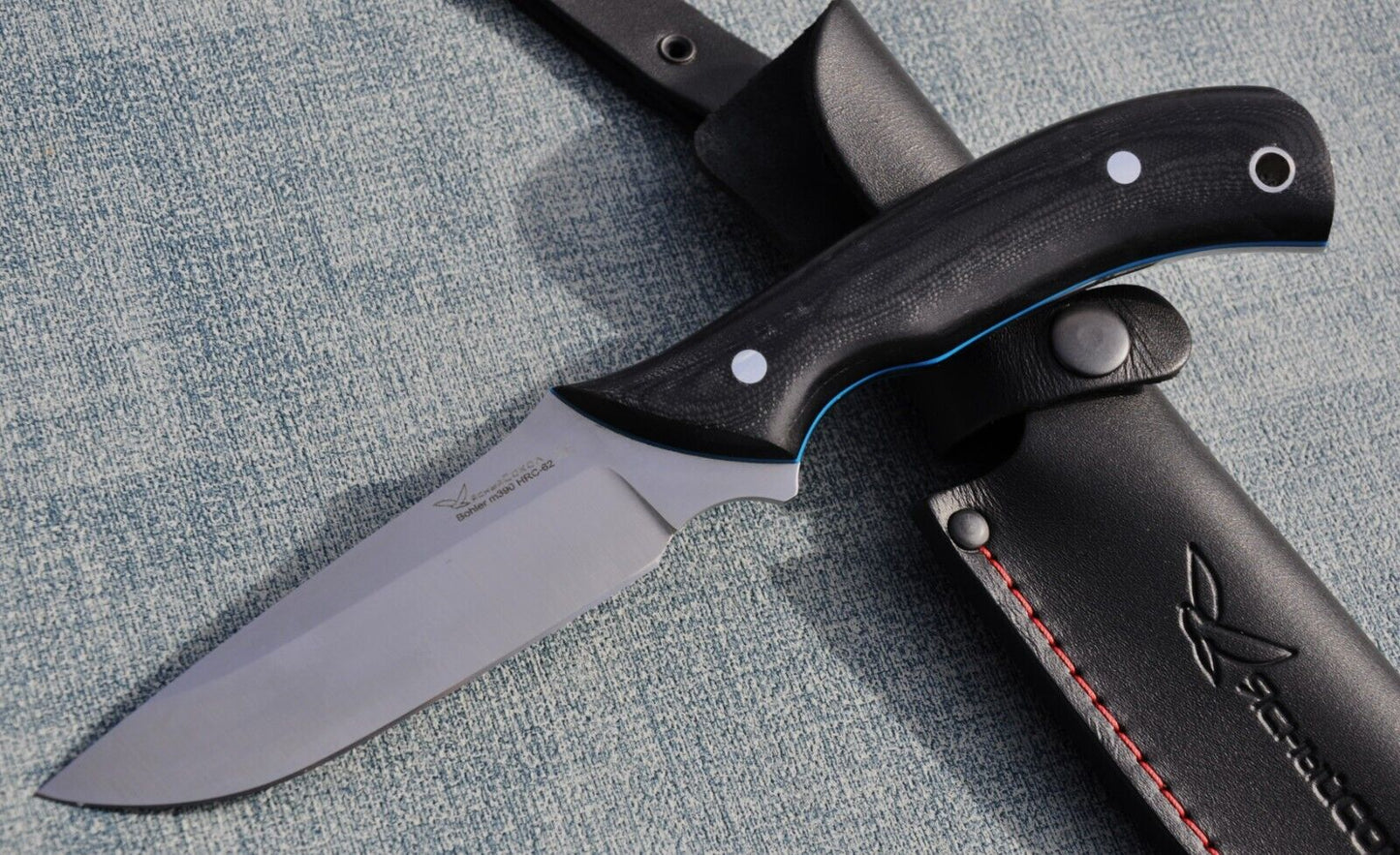 M390 Stahl Full Tang Outdoor Jagdmesser Yasniy Sokol Handarbeit