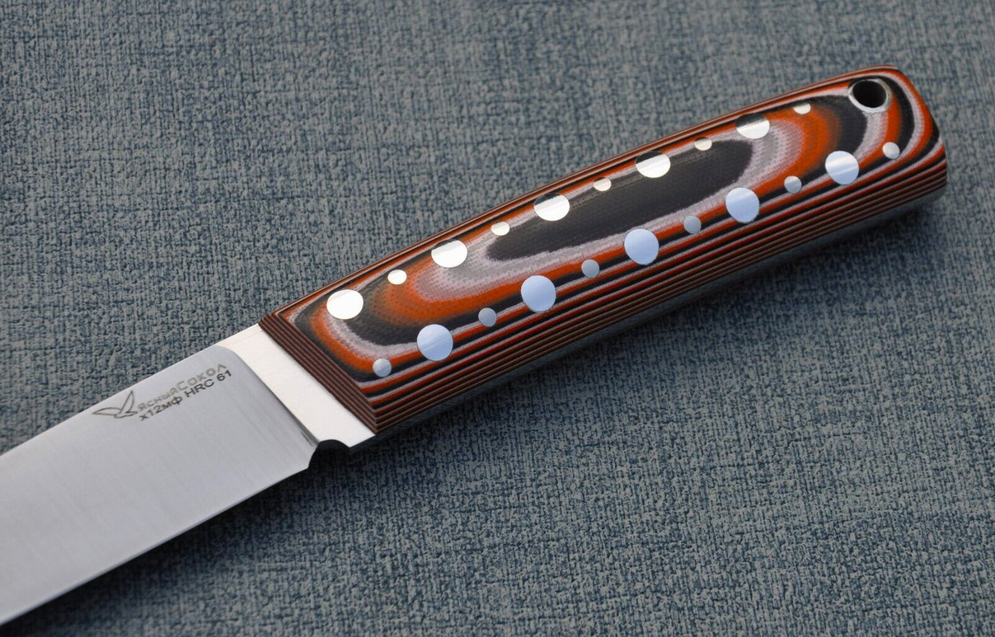 H12MF Full Tang Outdoor Jagdmesser Yasniy Sokol Handarbeit