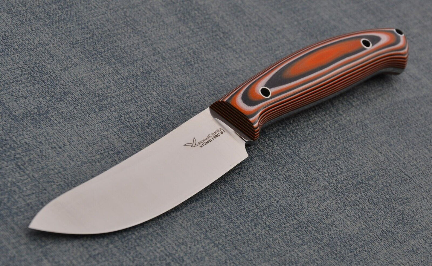 H12MF Full Tang Outdoor JagdMesser Yasniy Sokol Handarbeit HRC61 Лесник