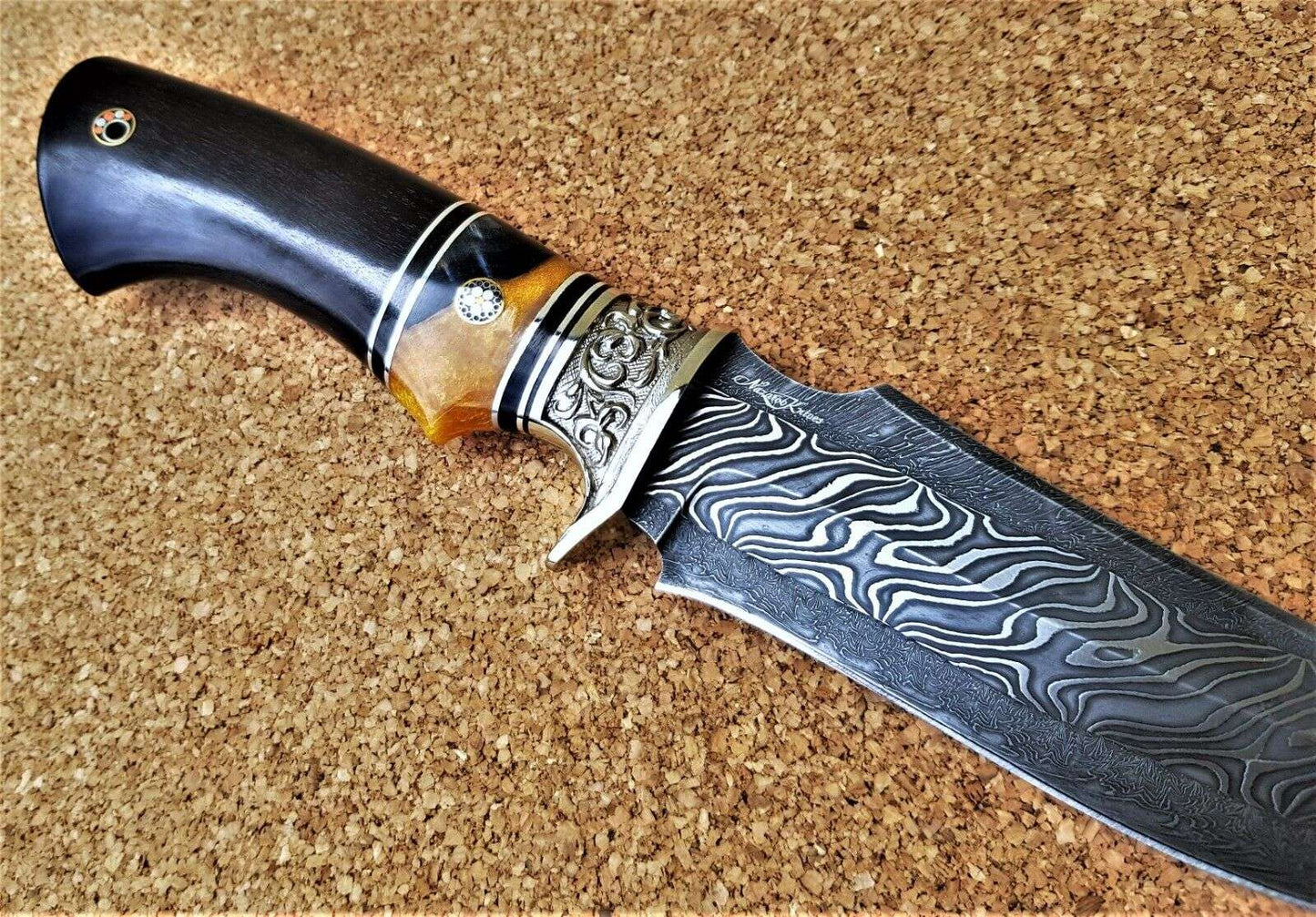 Nazarov Knives Russland Mosaik Damast Stahl Outdoor JagdMesser Handarbeit HRC62