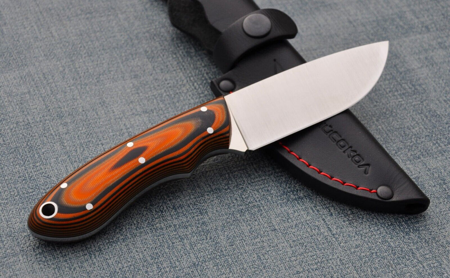 M390 Stahl Full Tang Outdoor Jagdmesser Yasniy Sokol Handarbeit