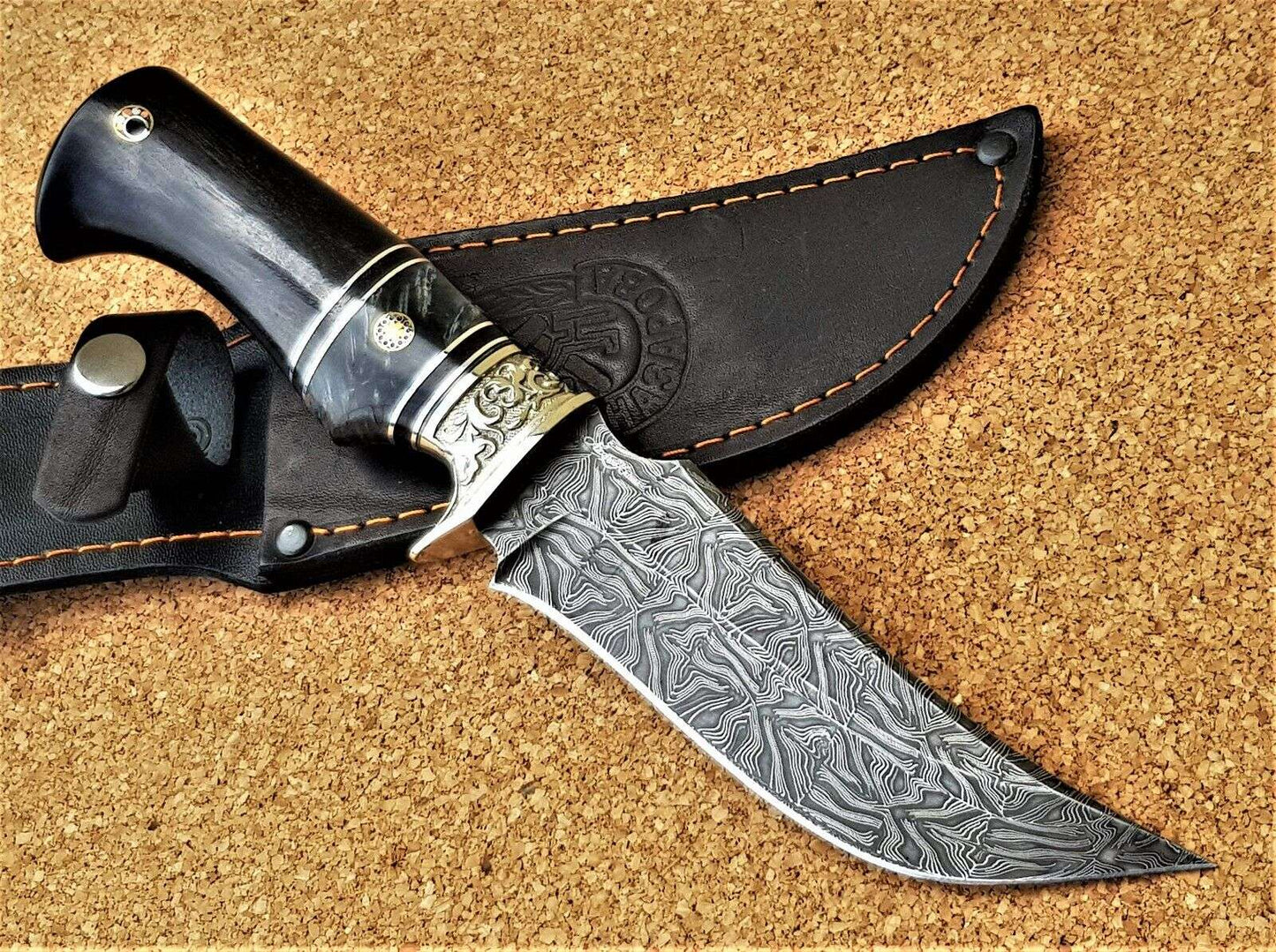 Nazarov Knives Russland Mosaik Damast Stahl Outdoor JagdMesser Handarbeit HRC62