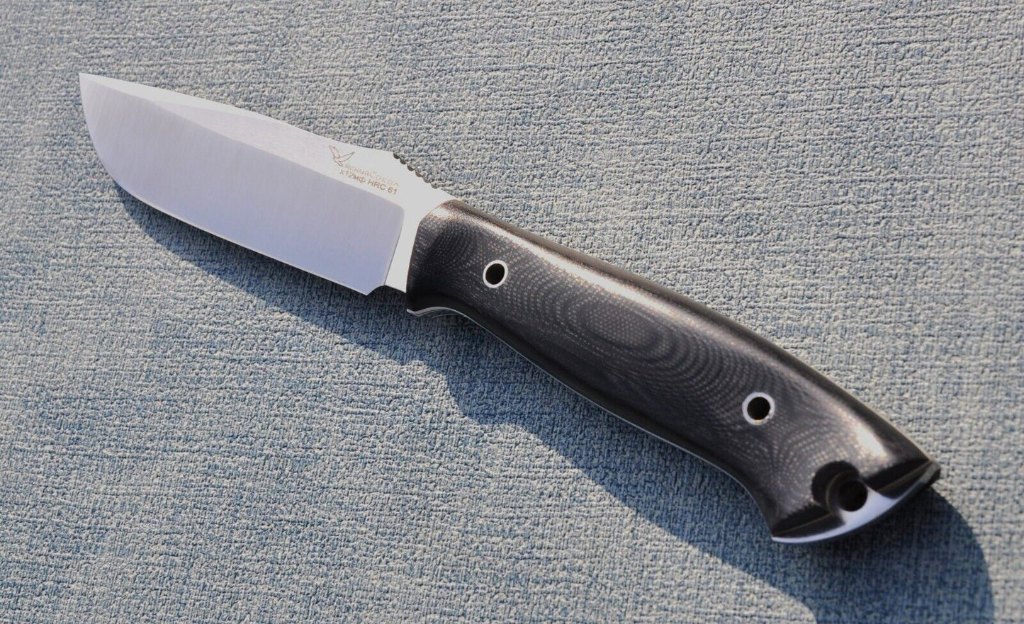 H12MF Full Tang Outdoor Jagdmesser Yasniy Sokol Handarbeit