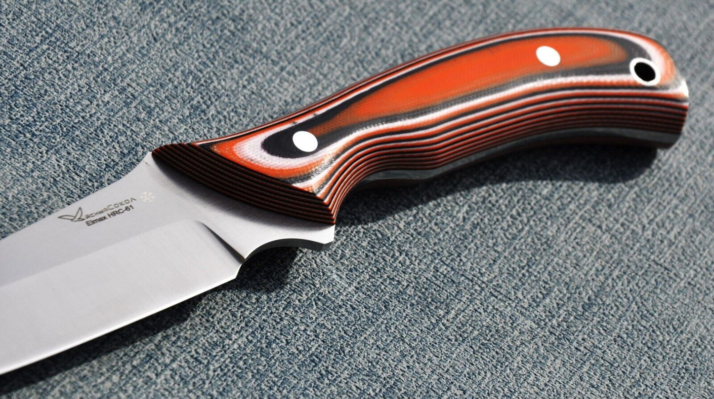 Elmax ROSTFREI Full Tang Jagdmesser Yasniy Sokol Handarbeit