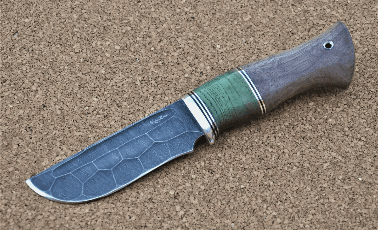 Damaszener Stahl Outdoor Jagd Damast Messer Nazarov Knives Handarbeit HRC62