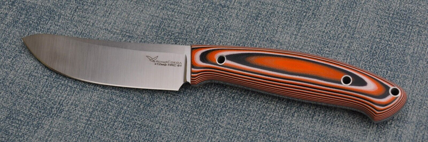 H12MF Full Tang Outdoor JagdMesser Yasniy Sokol Handarbeit HRC61 Лесник