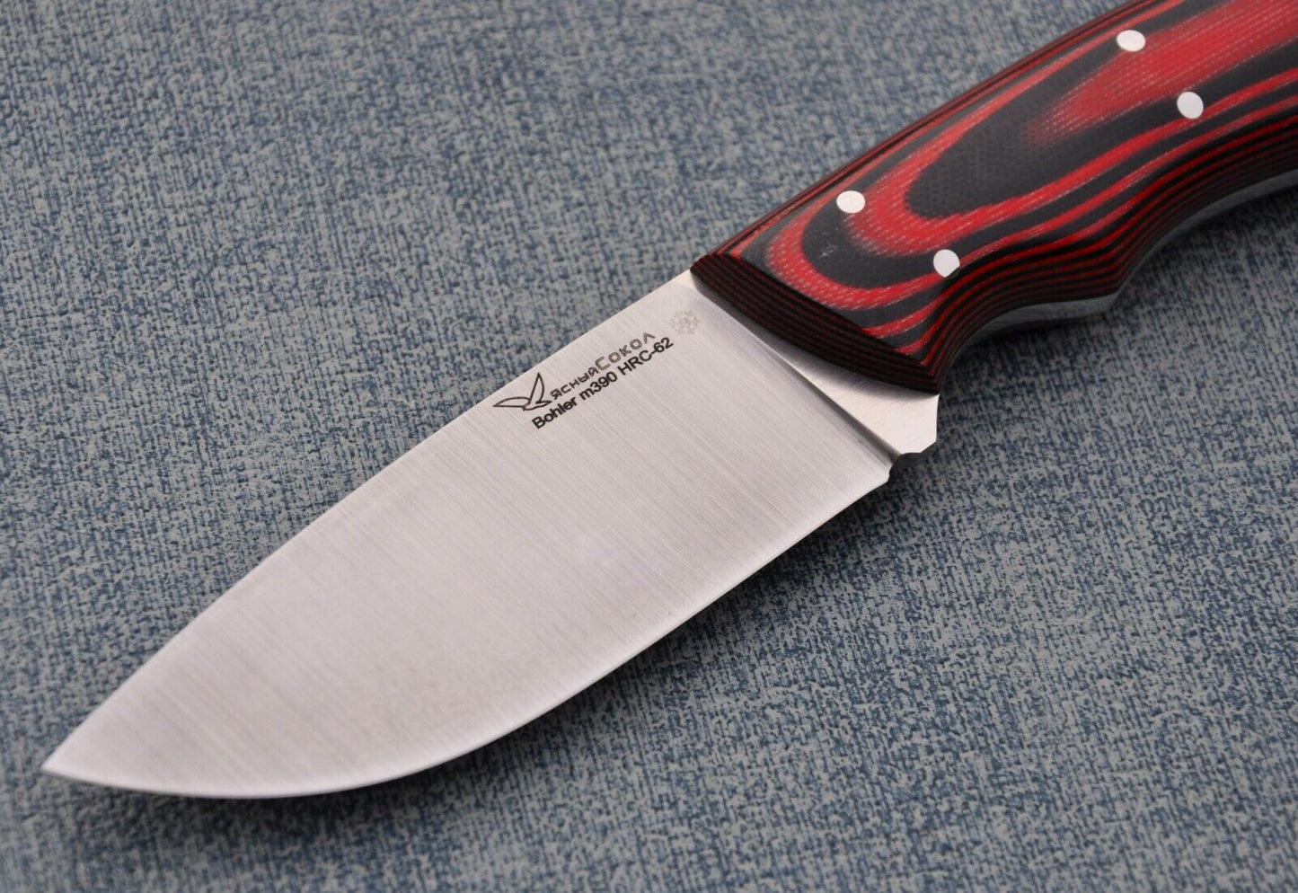 M390 Stahl Full Tang Outdoor Jagdmesser Yasniy Sokol Handarbeit