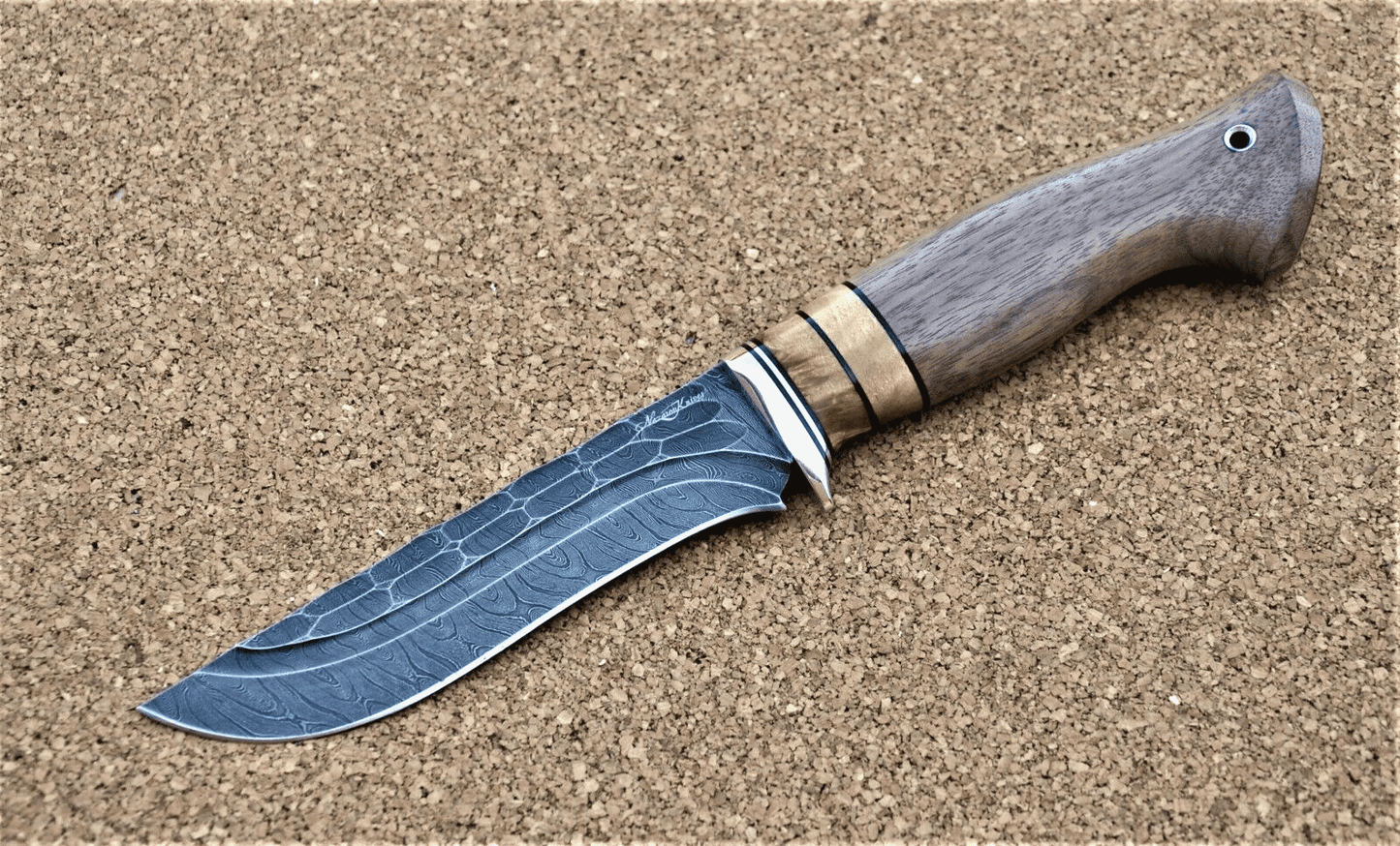 Damaszener Stahl Outdoor Jagd Damast Messer Nazarov Knives Handarbeit HRC62