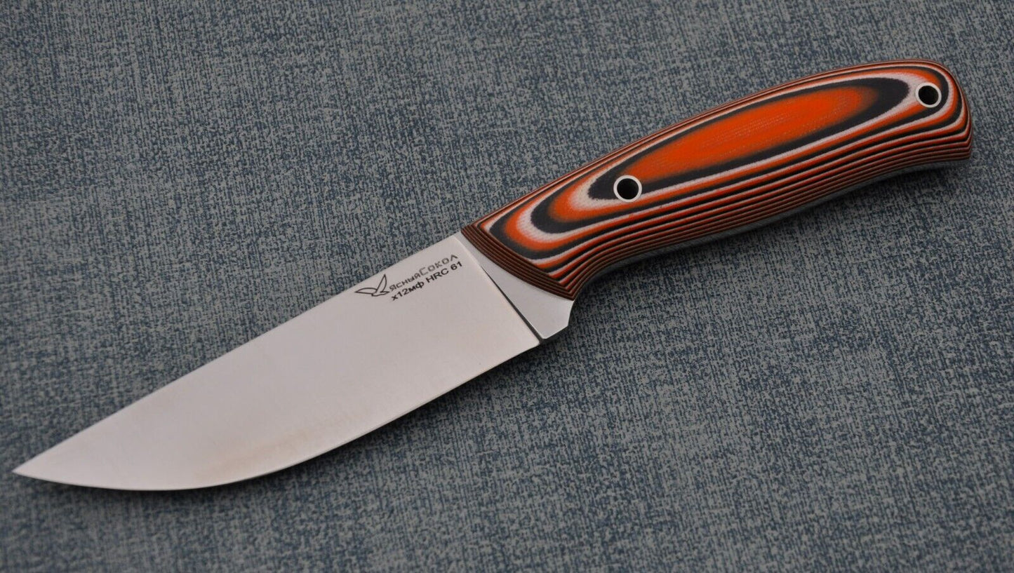 H12MF Full Tang Outdoor Jagd Messer Yasniy Sokol Handarbeit HRC61 Сокол
