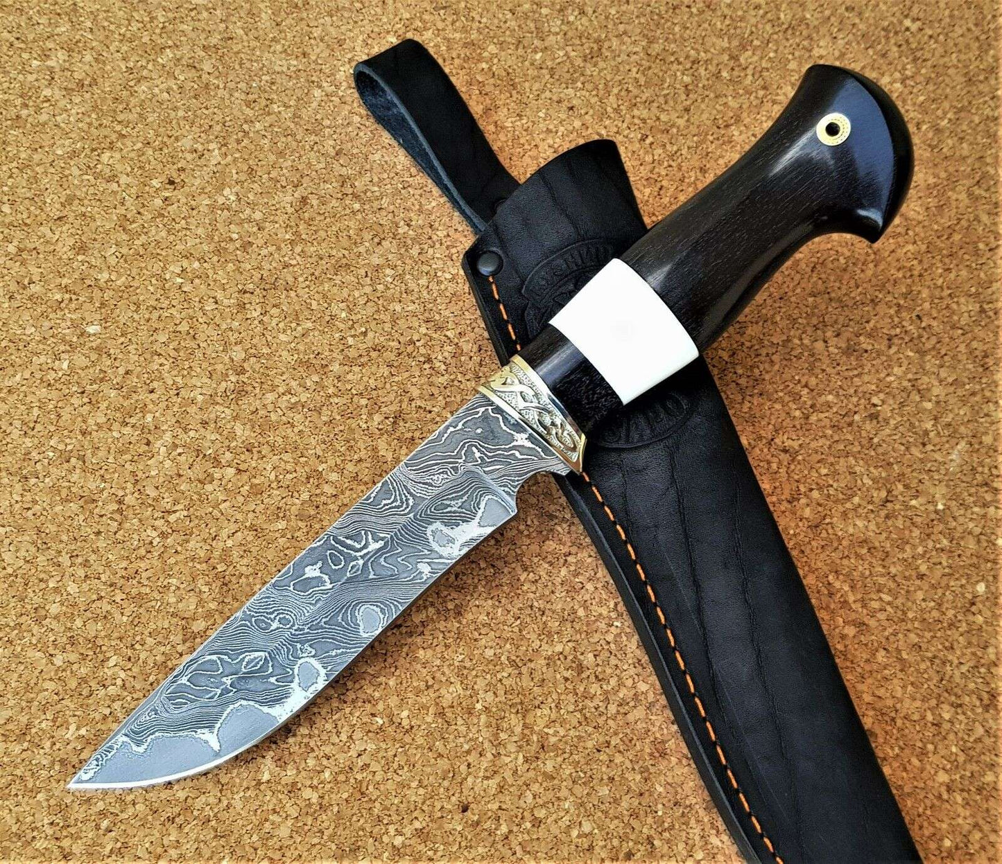 Nazarov Knives Russland Damaszener Stahl Outdoor Jagd Messer Handarbeit HRC62