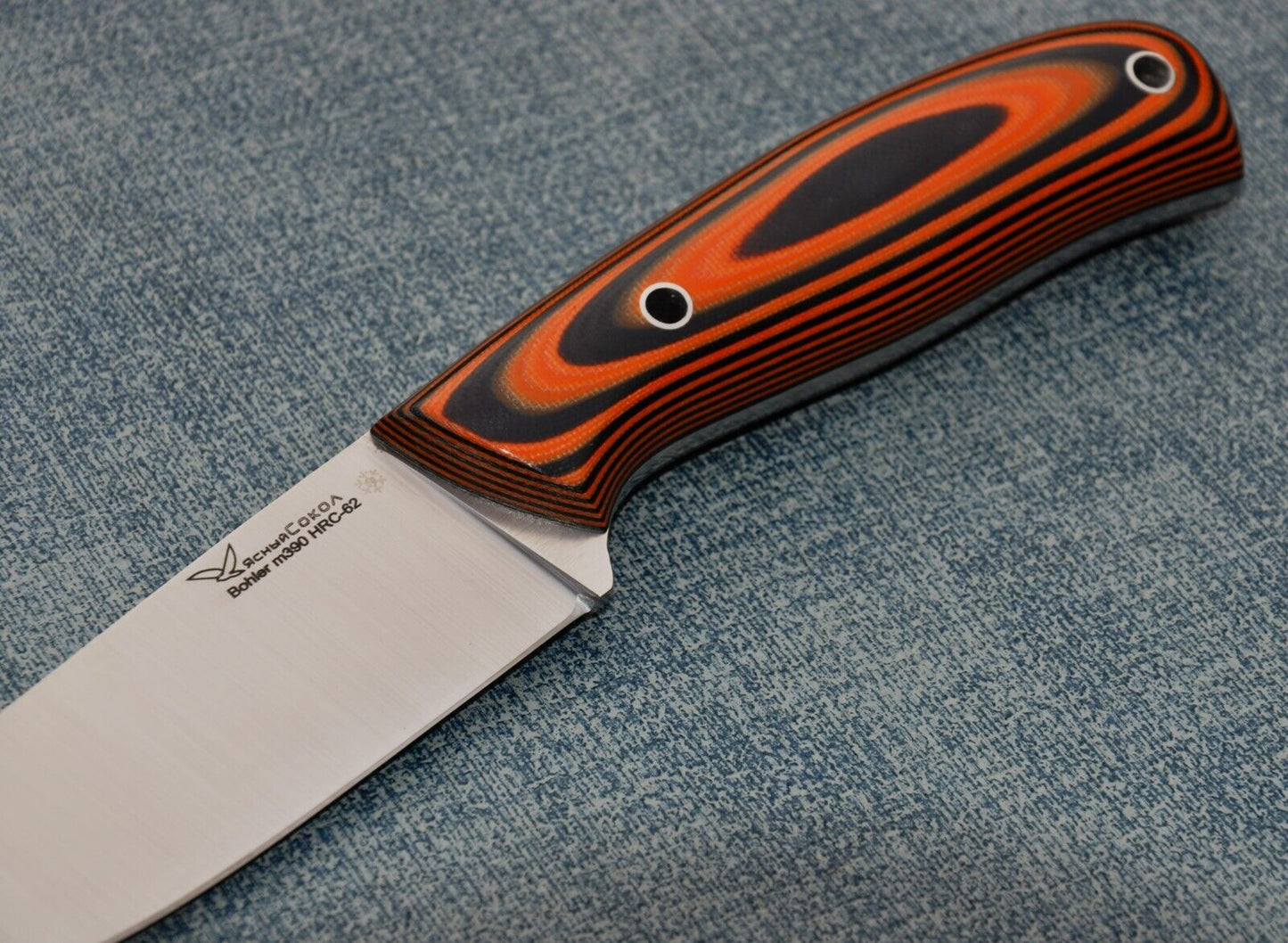 M390 Stahl Full Tang Outdoor Jagdmesser Yasniy Sokol Handarbeit