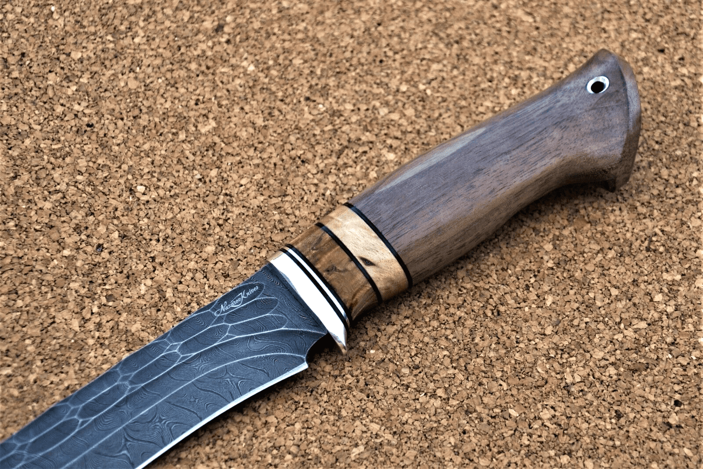 Damaszener Stahl Outdoor Jagd Damast Messer Nazarov Knives Handarbeit HRC62