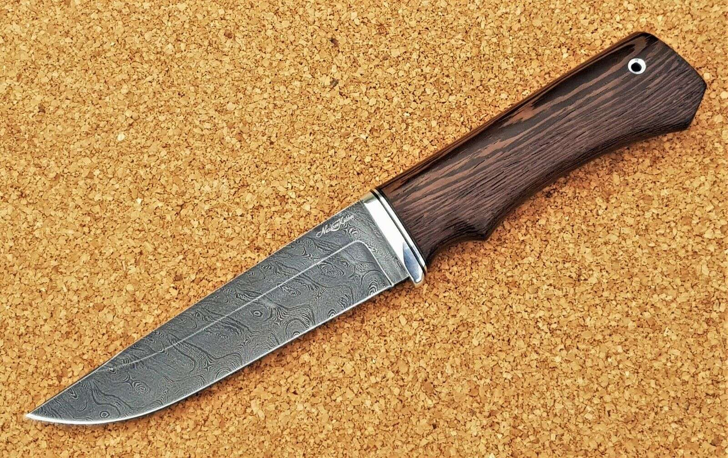 Damast Outdoor Jagd Messer Nazarov Knives Russland Handarbeit HRC 62 Бизон